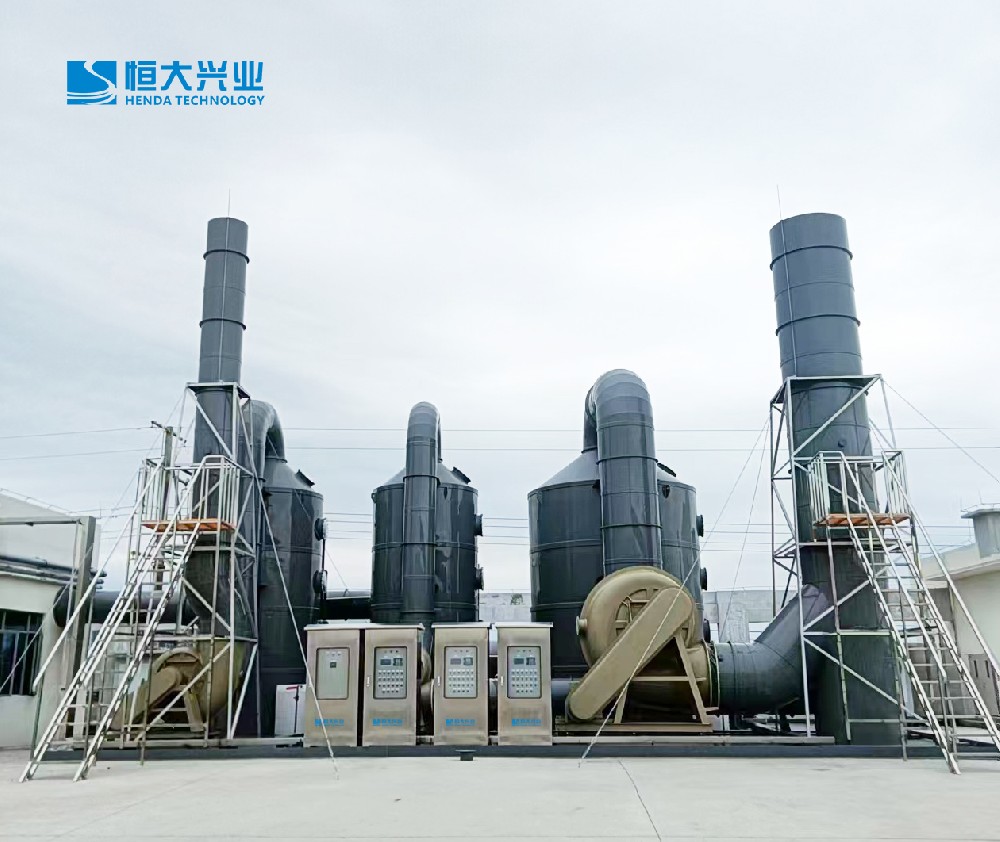 廣東省某上市集團70000風(fēng)量酸堿、有機廢氣處理工程案例